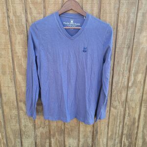Psycho Bunny Long Sleeve Pima Cotton V Neck Tshirt Mens Size XS (3)